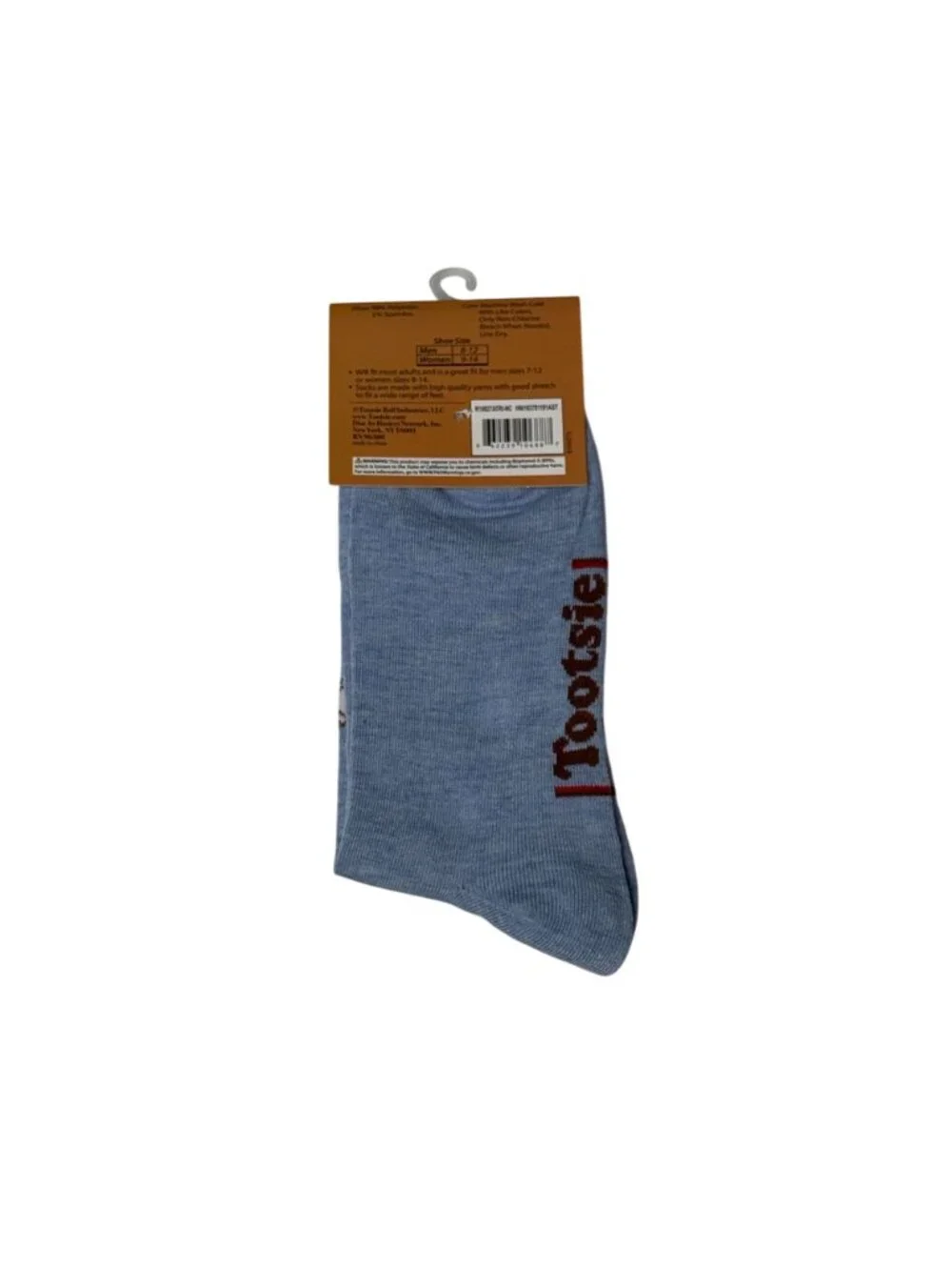 Tootsie Roll Crew Socks Candy Novelty Mens 6-12 Blue New